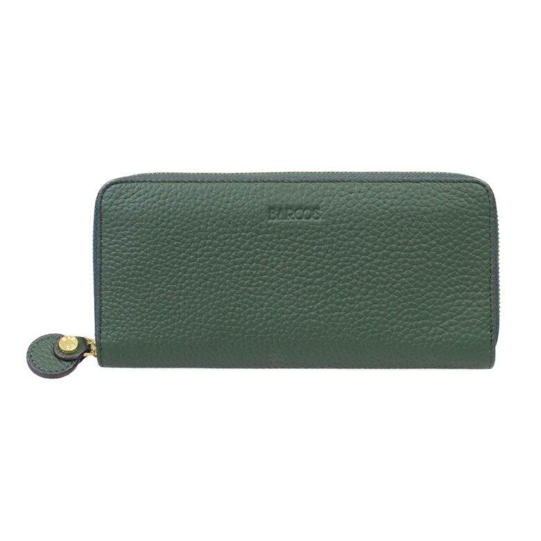バルコスの緑色の長財布