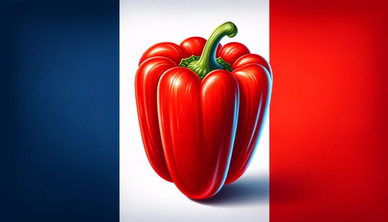 フランスの国旗とパプリカ